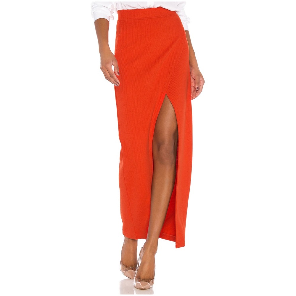 L’Academie Lyra Midi Skirt Red